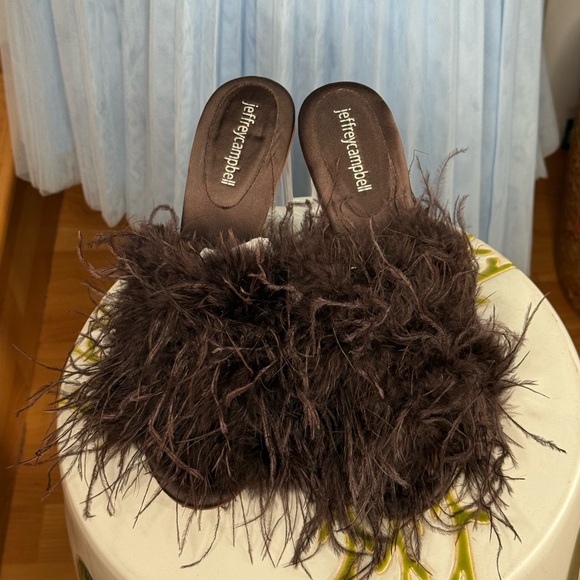 Jeffrey Campbell Daisy Feather Boa Heels - Picture 3 of 7